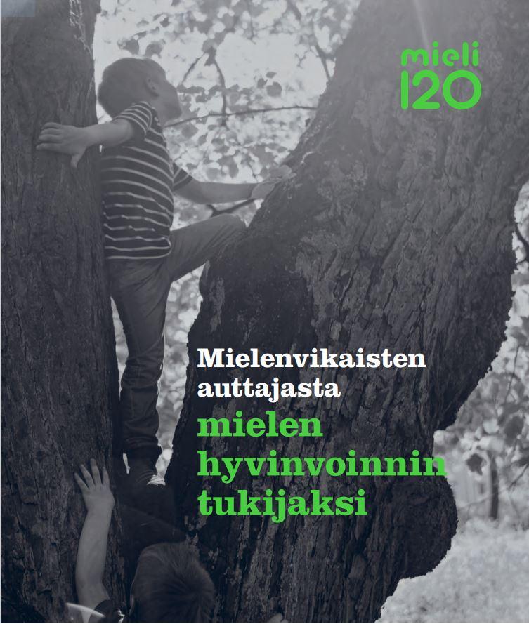 120-vuotishistroriikin kansikuva, jossa kaksi lasta kiipeää vanhassa puussa