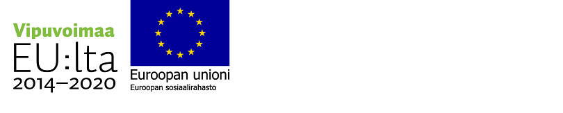 Vipuvoimaa EU:lta 2014-2020 -logo sekä Euroopan sosiaalirahaston logo