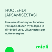 Huolehdi jaksamisestasi
