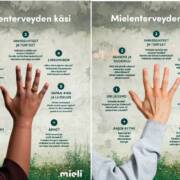 Kaksi mielenterveyden kättä rinnakkain