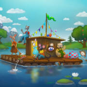 Kuvituskuva: kuvakaappaus Eläinlasten Rauhametsä -materiaalista