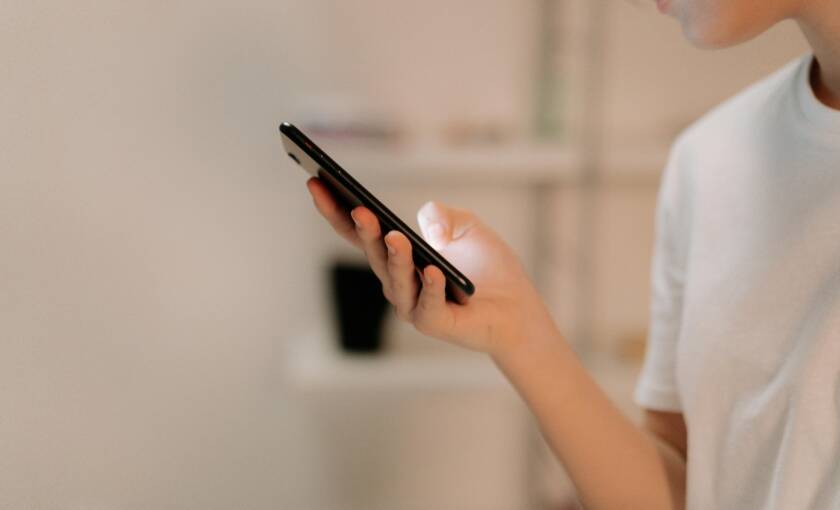 A person with a phone