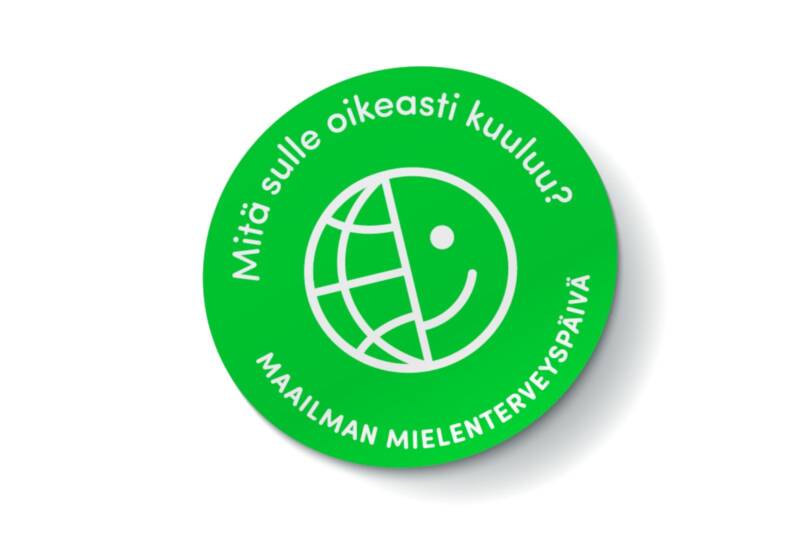 Maailman mielenterveyspäivän logo: "Mitä sulle oikeasti kuuluu?"
