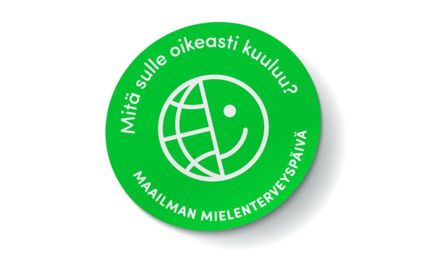 Maailman mielenterveyspäivän logo: "Mitä sulle oikeasti kuuluu?"